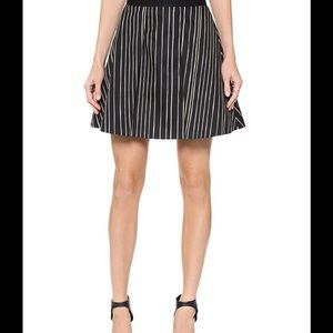 Alicia + Olivia Libby Striped A-line skirt